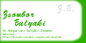 zsombor bulyaki business card